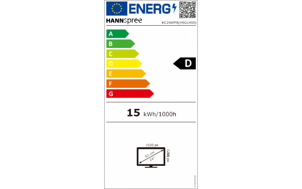 HANNSPREE HC246PFB - &Eacute;tiquette &eacute;nergie v2