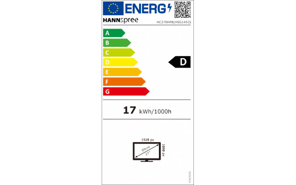 HANNSPREE HC270HPB - &Eacute;tiquette &eacute;nergie v2