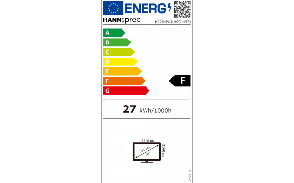 HANNSPREE HC284PUB - &Eacute;tiquette &eacute;nergie v2