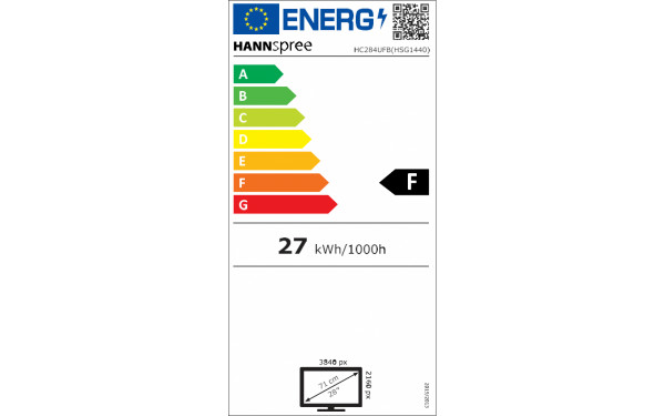 HANNSPREE HC284UFB - &Eacute;tiquette &eacute;nergie v2