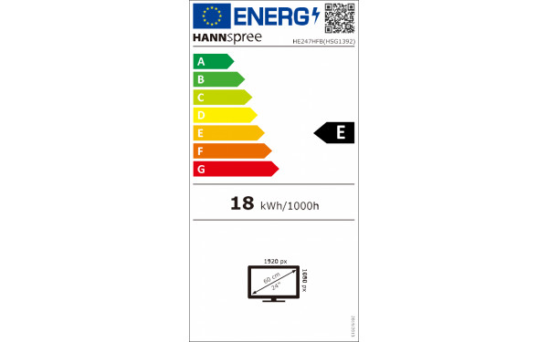 HANNSPREE HE247HFB - &Eacute;tiquette &eacute;nergie v2