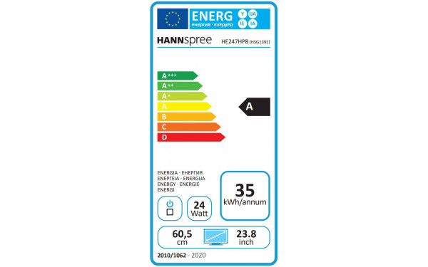 HANNSPREE HE247HPB - &Eacute;tiquette &eacute;nergie