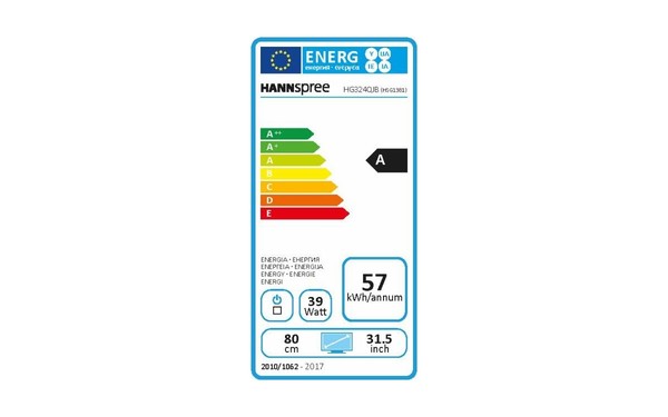 HANNSPREE HG324QJB - &Eacute;tiquette &eacute;nergie