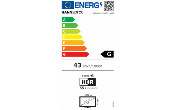 HANNSPREE HG440CFW - &Eacute;tiquette &eacute;nergie v2