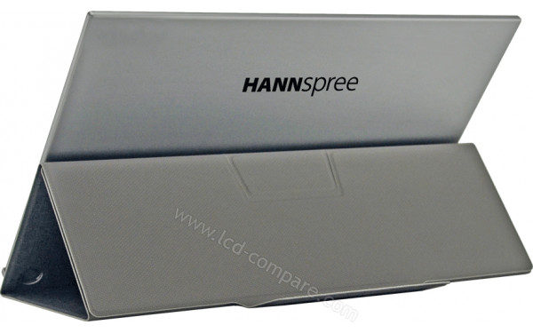 HANNSPREE HL161CGB - Vue 3/4 arri&egrave;re avec &eacute;tui pli&eacute; (2)