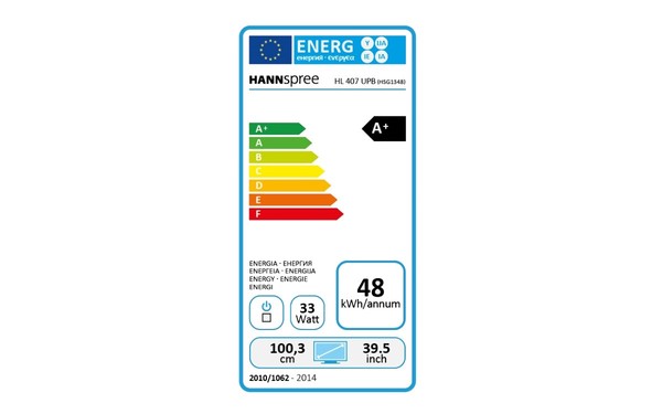 HANNSG HL407UPB - &Eacute;tiquette &eacute;nergie