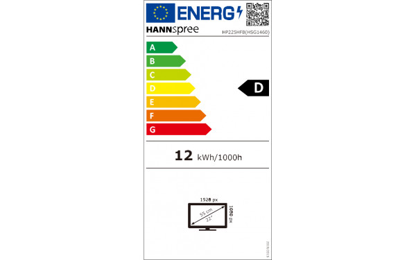 HANNSPREE HP225HFB - &Eacute;tiquette &eacute;nergie v2
