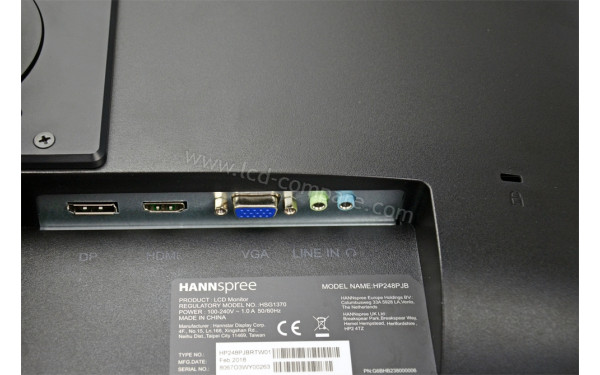 HANNSPREE HP248PJB - Connectiques