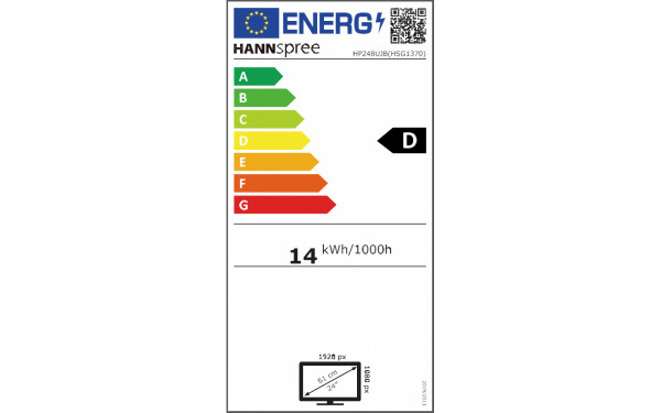 HANNSPREE HP248UJB - &Eacute;tiquette &eacute;nergie v2