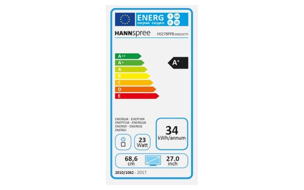 HANNSPREE HS 278 PPB - &Eacute;tiquette &eacute;nergie