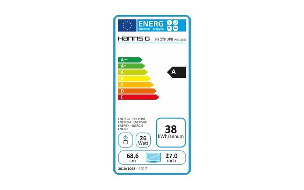 HANNSG HS278UPB - &Eacute;tiquette &eacute;nergie
