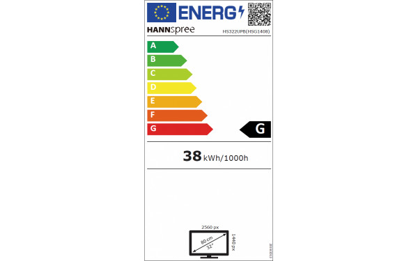 HANNSPREE HS322UPB - &Eacute;tiquette &eacute;nergie v2