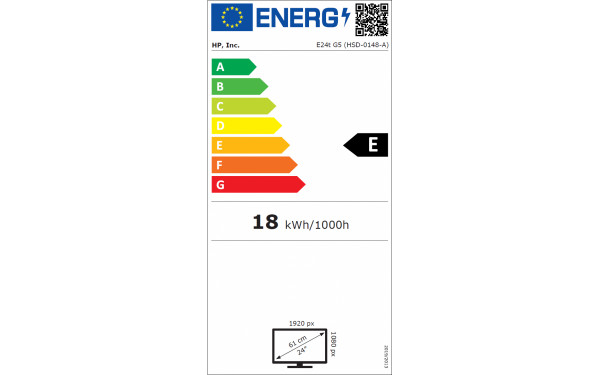 HEWLETT PACKARD HP E24t G5 - &Eacute;tiquette &eacute;nergie v2