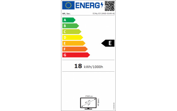 HEWLETT PACKARD HP E27q G5 - &Eacute;tiquette &eacute;nergie v2