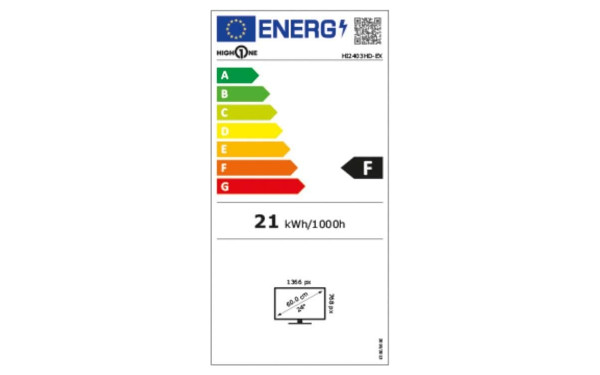 HIGH ONE HI2403HD-EX - &Eacute;tiquette &eacute;nergie v2