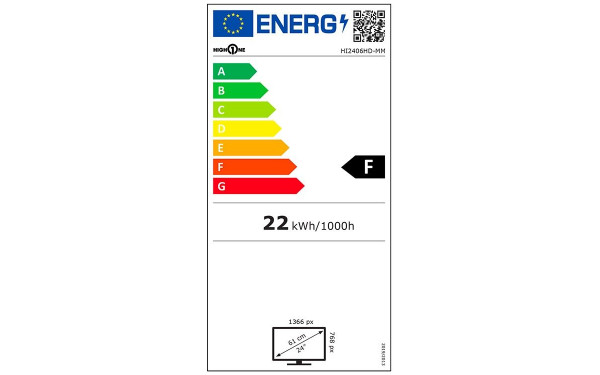 HIGH ONE HI2406HD-MM - &Eacute;tiquette &eacute;nergie v2