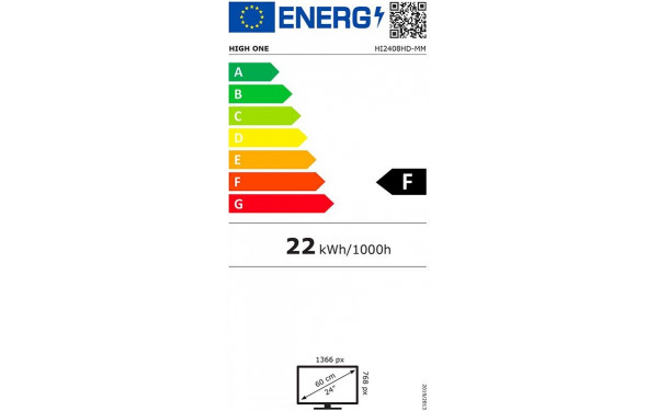 HIGH ONE HI2408HD-MM - &Eacute;tiquette &eacute;nergie v2