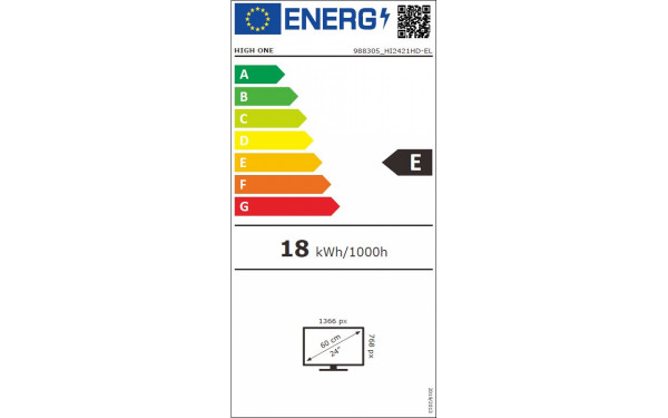 HIGH ONE HI2421HD-EL - &Eacute;tiquette &eacute;nergie v2