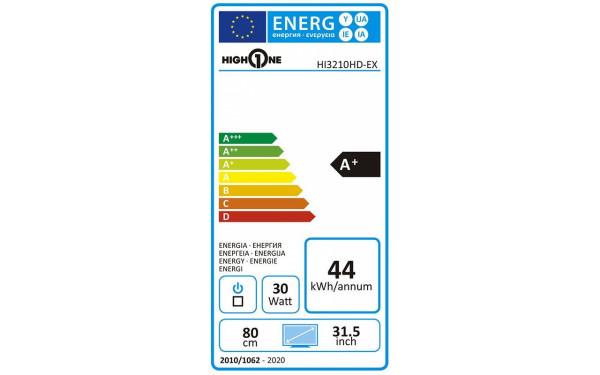 HIGH ONE HI3210HD-EX - &Eacute;tiquette &eacute;nergie