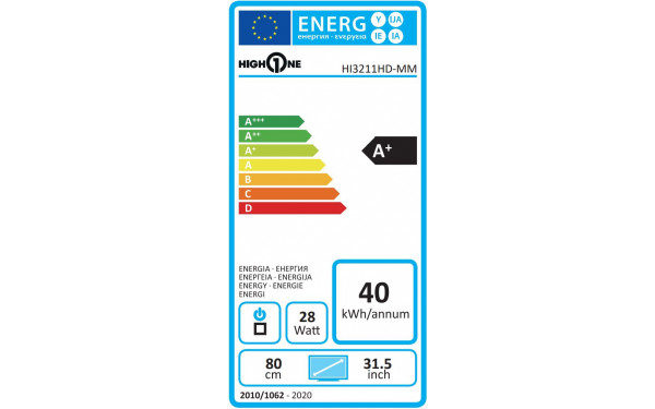 HIGH ONE HI3211HD-MM - &Eacute;tiquette &eacute;nergie