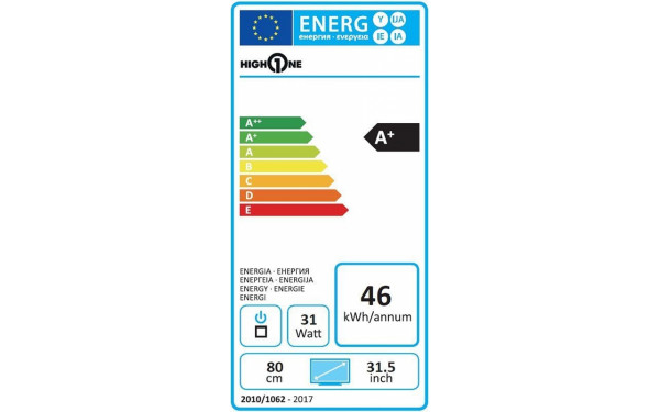 HIGH ONE HI3212HD-MM - &Eacute;tiquette &eacute;nergie