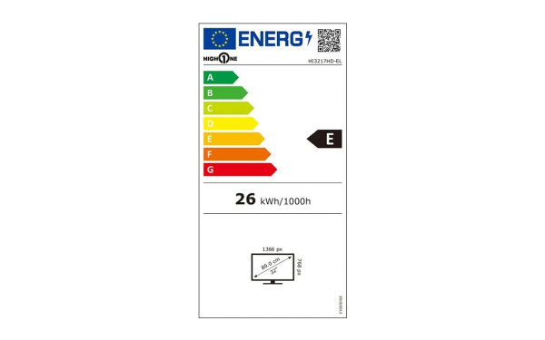 HIGH ONE HI3217HD-EL - &Eacute;tiquette &eacute;nergie v2
