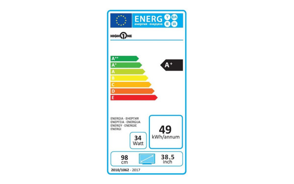 HIGH ONE HI3907HD-MM - &Eacute;tiquette &eacute;nergie