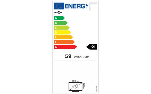 HIGH ONE HI4305UHD-MM  - &Eacute;tiquette &eacute;nergie v2