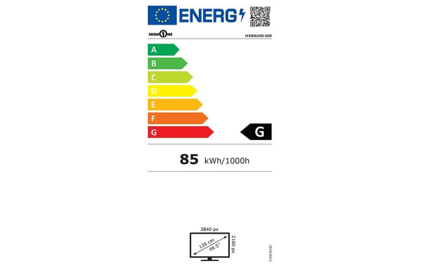 HIGH ONE HI5004UHD-MM - &Eacute;tiquette &eacute;nergie v2