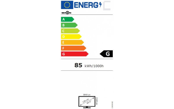 HIGH ONE HI5005UHD-MM - &Eacute;tiquette &eacute;nergie v2