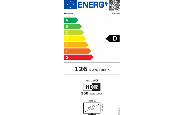 HISENSE 100UXQ - &Eacute;tiquette &eacute;nergie v2