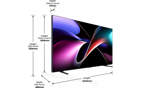 HISENSE 116UXQ - Vue 3/4 gauche