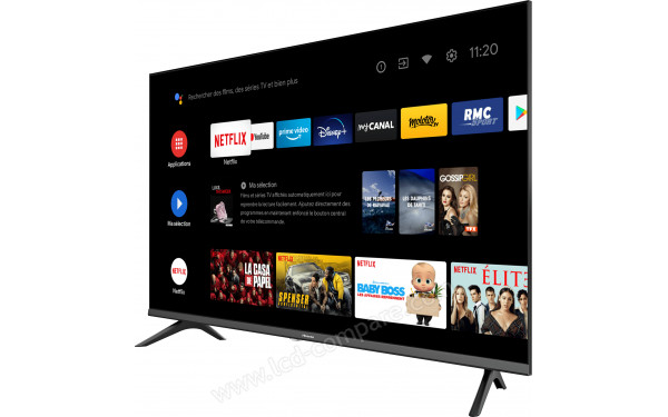 HISENSE 32A5750FA - Vue 3/4 droite Android