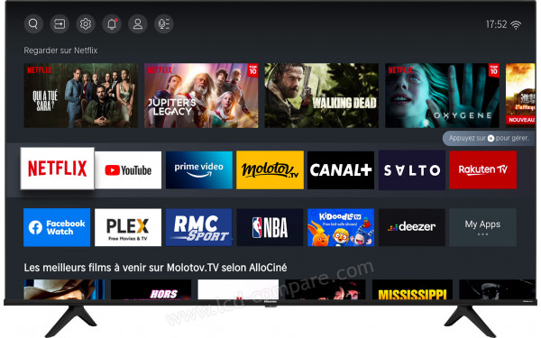 HISENSE 55A6K - Vue de face
