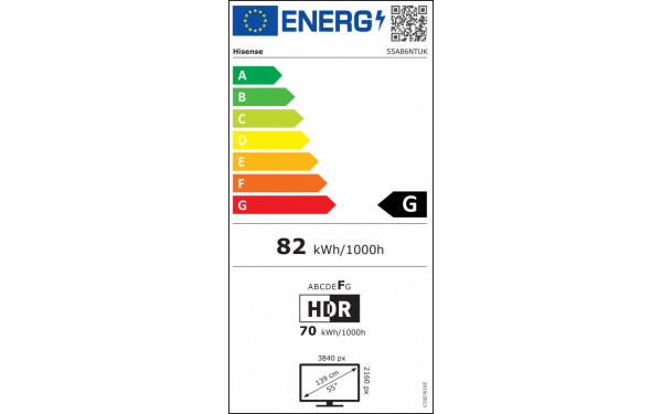 HISENSE 55A86N - &Eacute;tiquette &eacute;nergie v2