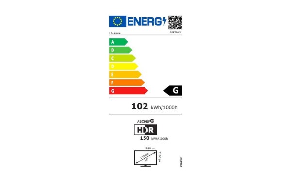 HISENSE 55E78GQ - &Eacute;tiquette &eacute;nergie v2