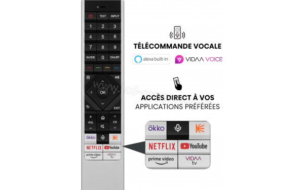 HISENSE 55U72KQ - T&eacute;l&eacute;commande