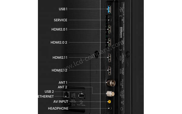 HISENSE 55U72KQ - Connectiques