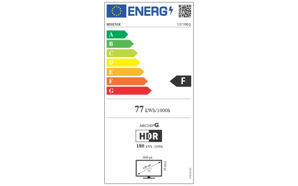 HISENSE 55U79KQ - &Eacute;tiquette &eacute;nergie v2