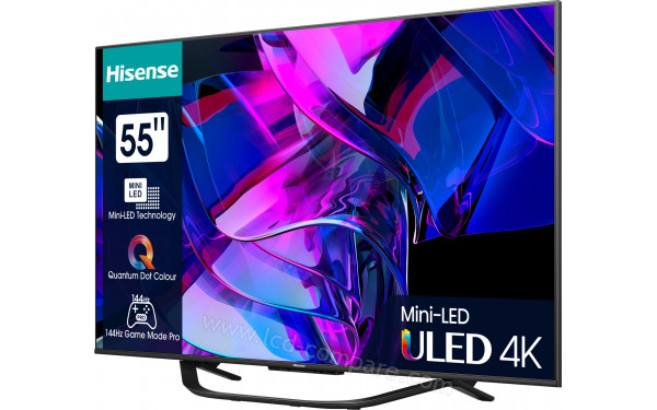 HISENSE 55U7KQ - Vue 3/4 droite
