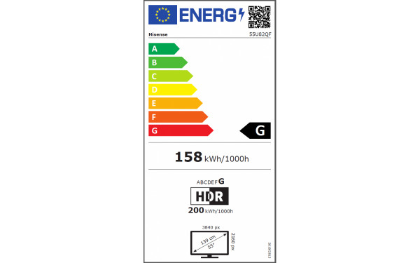 HISENSE 55U82QF - &Eacute;tiquette &eacute;nergie v2