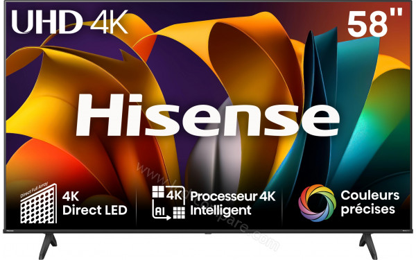 HISENSE 58A6N - Vue de face