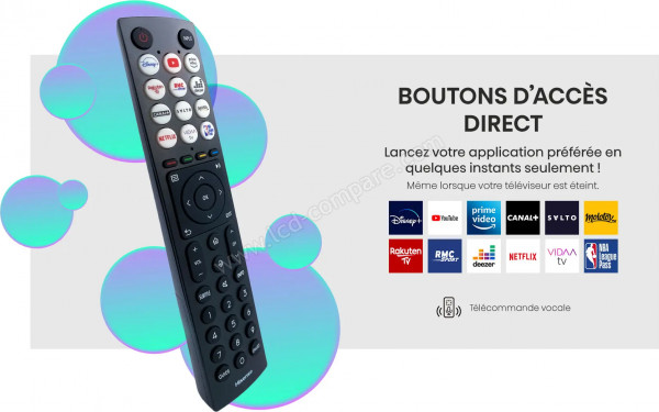HISENSE 65A9H - T&eacute;l&eacute;commande