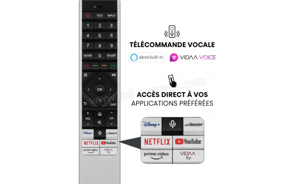 HISENSE 65U7KQ - T&eacute;l&eacute;commande