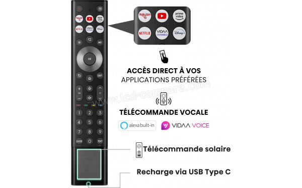 HISENSE 65U7NQ - T&eacute;l&eacute;commande