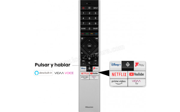 HISENSE 75U7KQ - T&eacute;l&eacute;commande