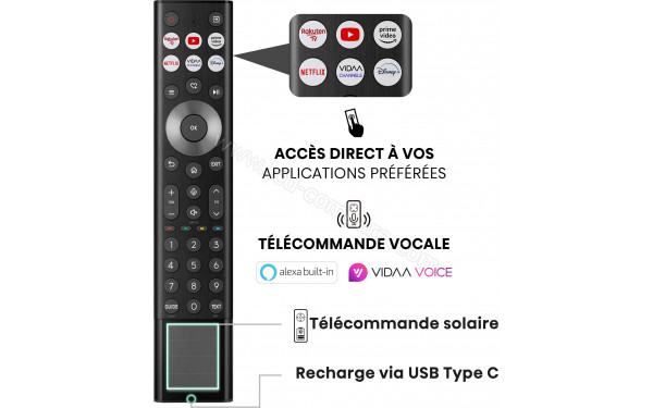 HISENSE 75U7NQ - T&eacute;l&eacute;commande