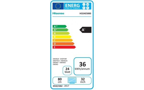 HISENSE H32AE5000 - &Eacute;tiquette &eacute;nergie