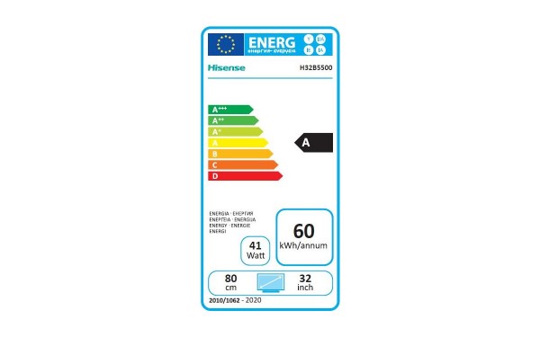 HISENSE H32B5500 - &Eacute;tiquette &eacute;nergie