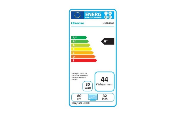 HISENSE H32B5600 - &Eacute;tiquette &eacute;nergie